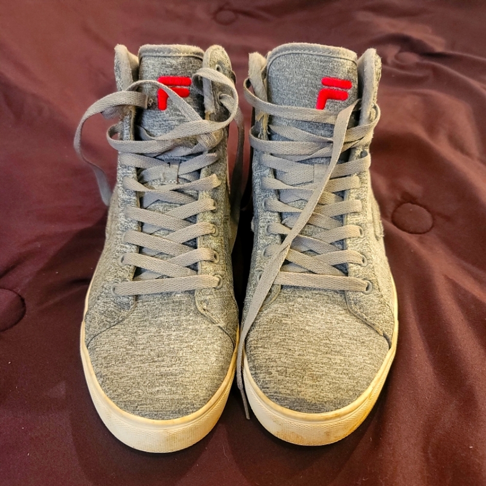 Fila Textile Smokescreen Women's Size 11 Gray High Top Shoes - Picture 1 of 5